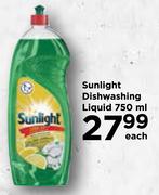 Sunlight Dishwashing Liquid-750ml Each