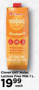 Clover UHT Nolac Lactose Free Milk-1L Each