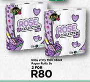 Dinu 2 Ply Mini Toilet Paper Rolls-For 2 x 9s