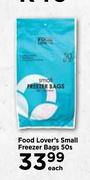 Food Lover's Small Freezer Bags-50's Pack Each