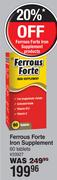 Ferrous Forte Iron Supplement-60 Tablets