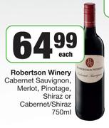 Robertson Winery Cabernet Sauvignon, Merlot, Pinotage, Shiraz Or Cabernet/ Shiraz-750ml Each
