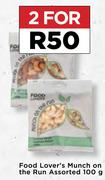 Food Lover's Munch On The Run Assorted-For 2 x 100g