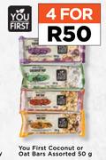 You First Coconut Or Oat Bars Assorted-For 4 x 50g