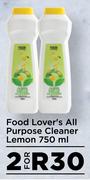 Food Lover's All Purpose Cleaner Lemon-For 2 x 750ml