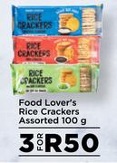 Food Lover's Rice Crackers Assorted-For 3 x 100g