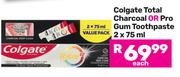 Colgate Total Chacoal Or Pro Gum Toothpaste-2 x 75ml