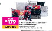 3 Piece Double/Queen Comforter Set Assorted Designs