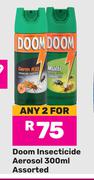 Doom Insecticide Aerosol Assorted-For 2 x 300ml