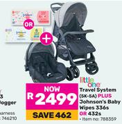 Little One Travel System 5K-5A Plus Johnson's Baby Wipes 336s Or 432s