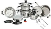 Tissolli Bekalite 15 Piece Stainless Steel Cookware Set