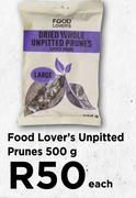Food Lover's Unpitted Prunes-500g Each