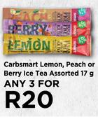 Carbsmart Lemon, Peach Or Berry Ice Tea Assorted-For Any 3 x 17g