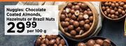 Nuggles Chocolate Coated Almonds, Hazelnuts Or Brazil Nuts-Per 100g