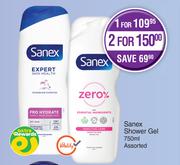 Sanex Shower Gel Assorted-750ml