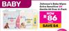 Johnson's Baby Wipes Extra Sensitive Or Gentle All Over 4 Pack-Each