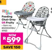 Little One Feeding Chair Grey Or Fruity-Each