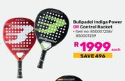 Indiga Bullpadel Power Or Control Racket-Each