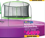 Bounceking 14 Ft (4.2m) Trampoline With Steel Ring