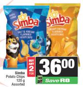 Simba Potato Chips Assorted-For 2 x 120g