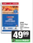 Spar Zipper Bags Large 250 x 320mm-10s Per Pack