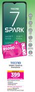 Tecno Spark 7 64GB 4G Smartphone-On 1GB Red Top Up Core More Data