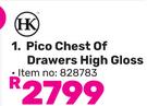 HK Pico Chest Of Drawers (High Gloss)