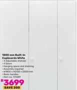 1800mm Built-In Cupboard (White)
