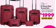 Mainstays 5-Piece Red Travel Set