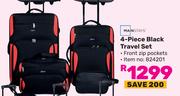 Mainstays 4-Piece Black Travel Set
