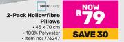 Mainstays 2-Pack Hollowfibre Pillows