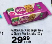 Gullon Choco Chip Sugar Free & Gluten Free Biscuits-130g Each