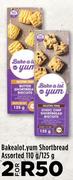 Bakealot Yum  Shortbread Assorted-For 2 x 110g/125g