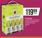Du Toitskloof Sauvignon Blanc, Chenin Blanc, Cabernet Sauvignon Shiraz-3L Each