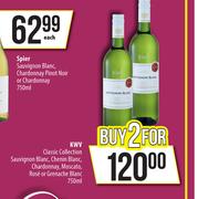 KWV Classic Collection Sauvignon Blanc,Chenin Blanc,Chardonnay,Moscato,Rose Or Grenache Blanc-2x750m