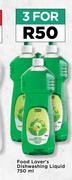 Food Lover's Dishwashing Liquid-For 3 x 750ml