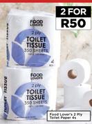 Food Lover's 2 Ply Toilet Paper-For 2 x 4's Pack