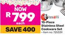 Tissolli 15 Piece Stainless Steel Cookware Set-Per Set