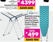 Mainstays Supreme Ironing Board Or The Laundry House Venus X Winged Clothes Dryer-Each
