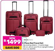 Mainstays 5 Piece Red Travel Set