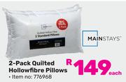 Mainstays 2 Pack Quilted Hollow Fibre Pillows