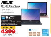 Asus E410 Intel Celeron Laptop-On 12.5GB LTE Wireless