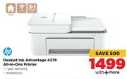 0HP Deskjet Ink Advantage 4276 All In One Printer