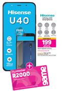 Hisense Infinity U40 Smartphone-On Red Flexi 130