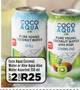 Coco Aqua Coconut Water Or Aloe Aqua Aloe Water Assorted-For 2 x 330ml