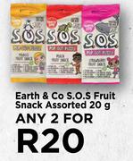 Earth & Co S.O.S Fruit Snack Assorted-For Any 2 x 20g