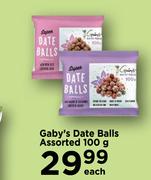 Gaby's Date Balls Assorted-100g Each