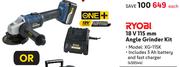 Ryobi 18V 115mm Angle Grinder Kit XG-115K-Per Kit