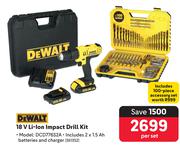 Dewalt 18V Li-Ion Impact Drill Kit DCD776S2A