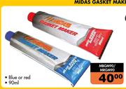 Midas Gasket Maker In Blue Or Red-90ml Each